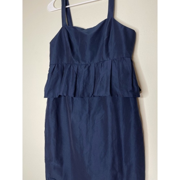 J. Crew Classic Cotton Silk Faille Summer Peplum Dress - Picture 5 of 8